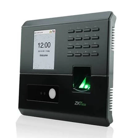 ZKTeco MB10-VL biometric time attendance terminal, angled front view.